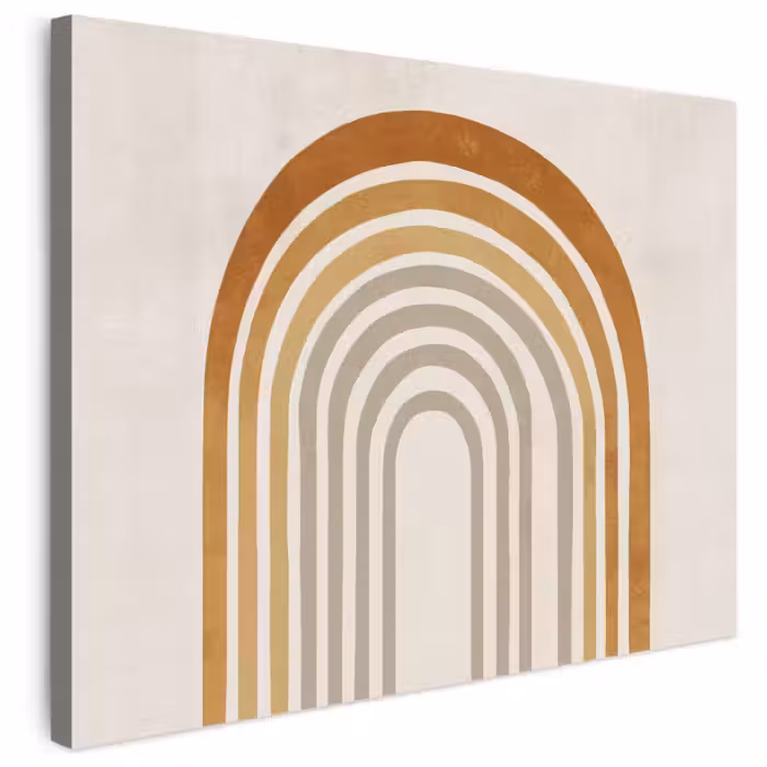 Leinwandbild - Minimalistisch - Schleife - Linien - Beige