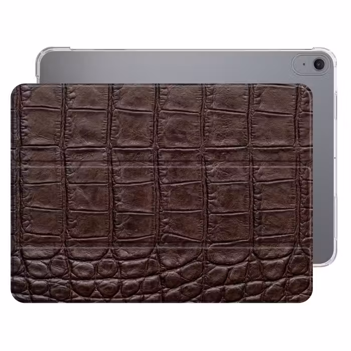 iPad-Hülle - Krokodil - Leder - Braun