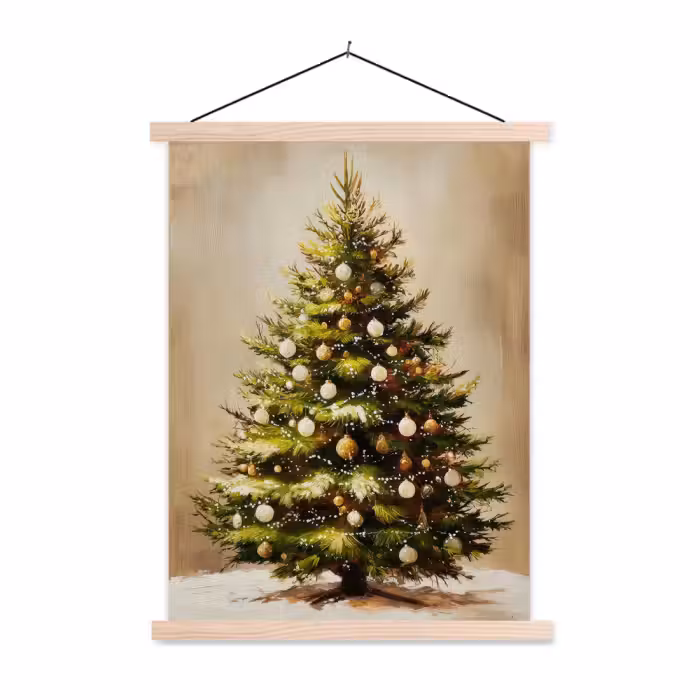 Stoffbild - Weihnachten - Atmosphäre - Grün
