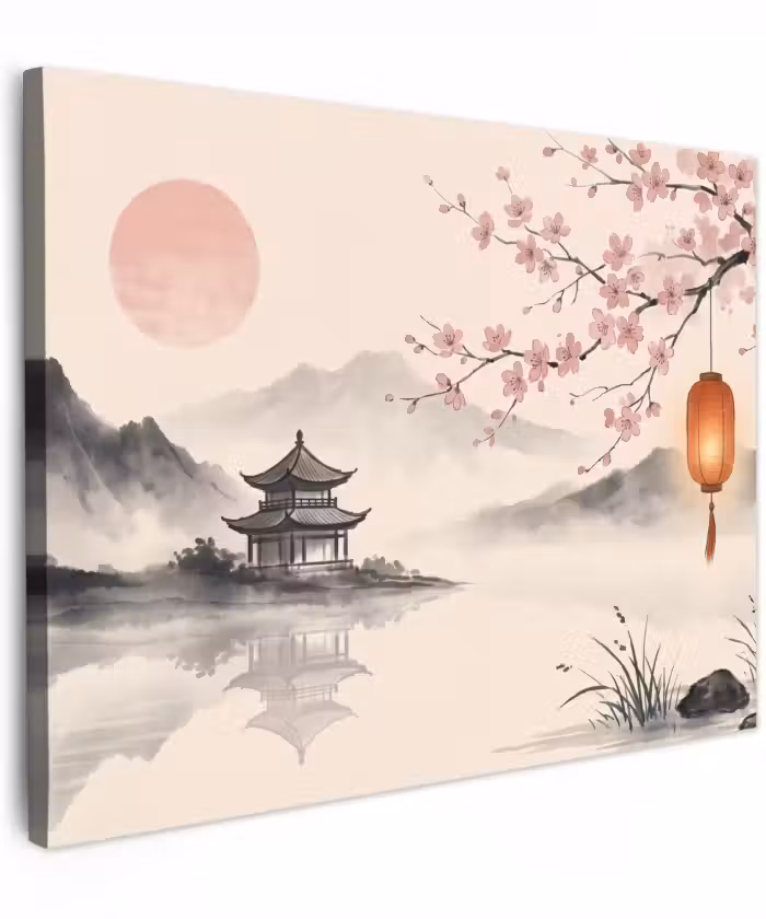 Leinwandbild - Sonne - Japanisch - Traditionell