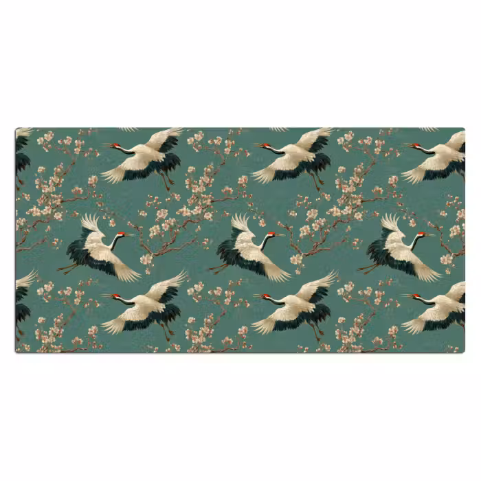 Schreibtischunterlage - Kirschblüte - Umstandsblumen - Grün
