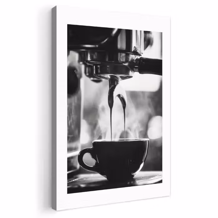 Leinwandbild - Kaffee - Espresso - Kaffeemaschine - Tasse