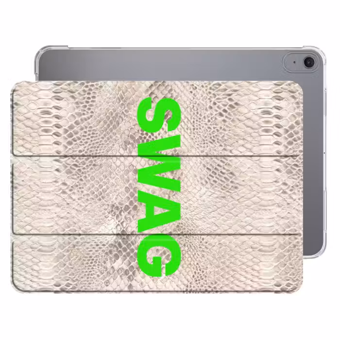 iPad-Hülle - Schlangendruck - SWAG - Neon - Grün