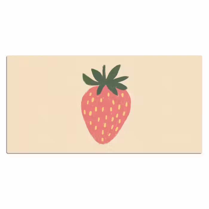 Schreibtischunterlage - Erdbeere - Minimalistisch - Rot - Obst
