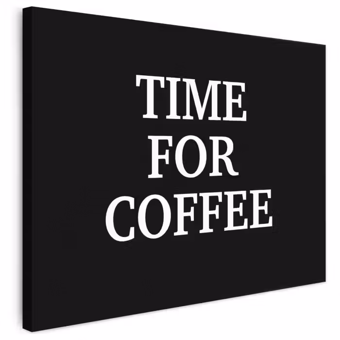 Leinwandbild - Zitate - Briefe - Kaffee - Schwarz