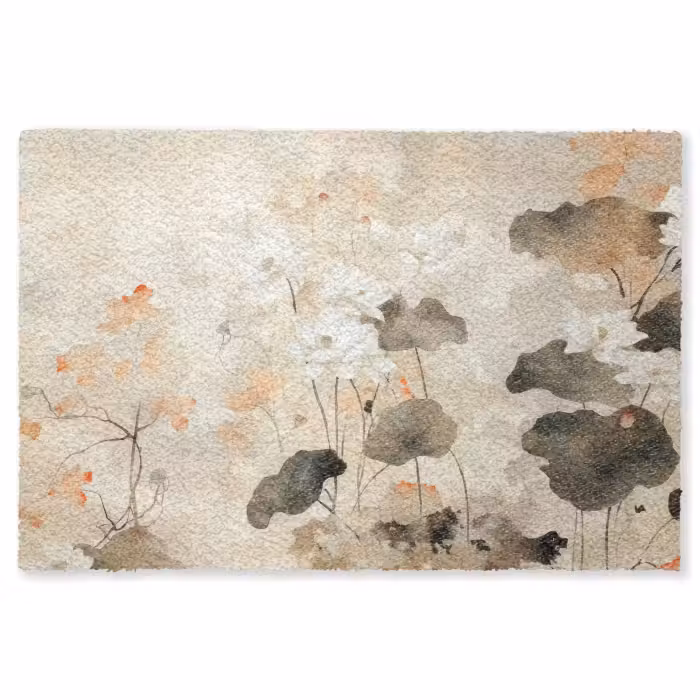 Fußmatte - Blumen - Japandi - Wabi sabi