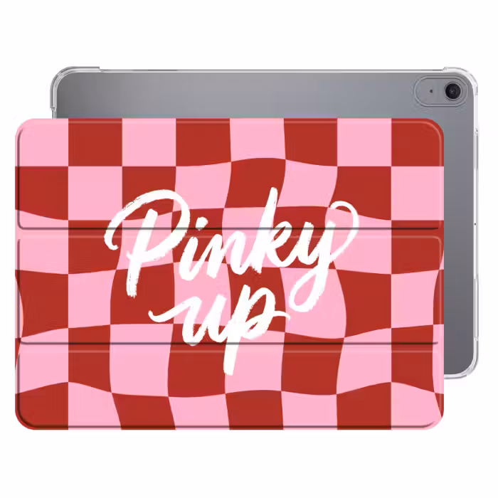 iPad-Hülle - Pinky up - Geblockt - burgunderrot