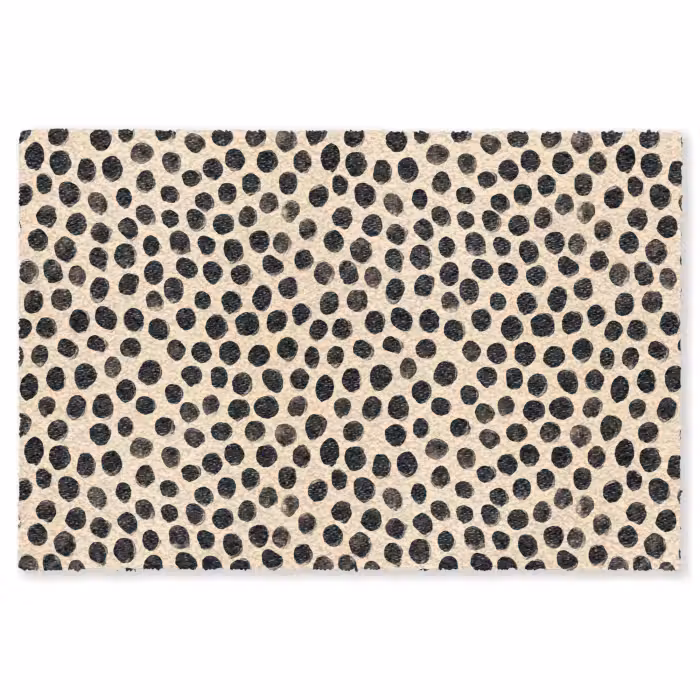 Fußmatte - Polka dots - Muster - Schwarz