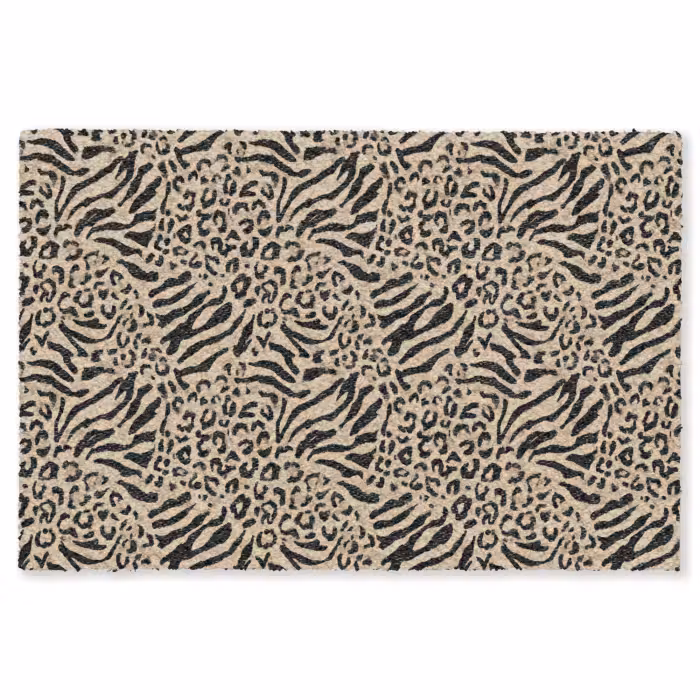 Fußmatte - Giraffe - Zebra - Motiv - Braun