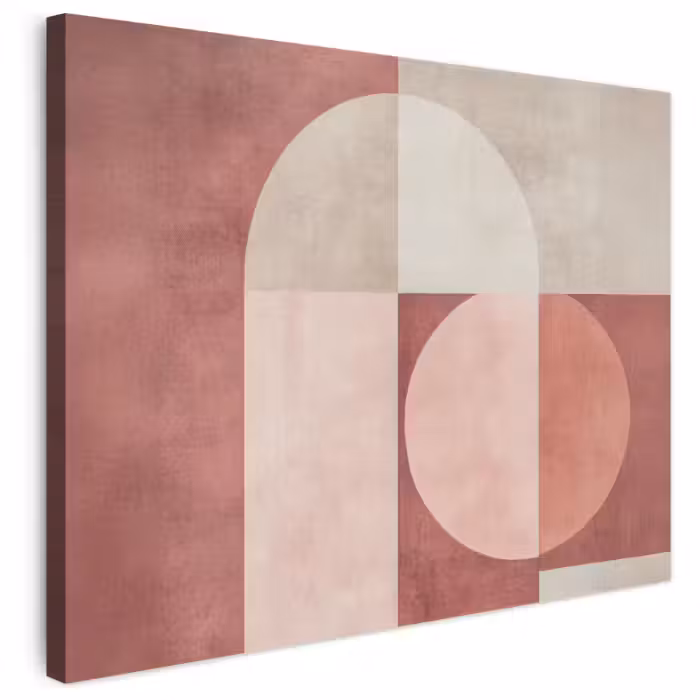 Leinwandbild - Figuren - Abstrakt - Rosa