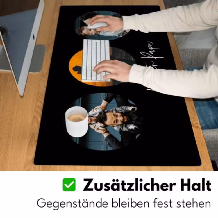 Schreibtischunterlage - Kreise mit schwarzem Hintergrund — 5