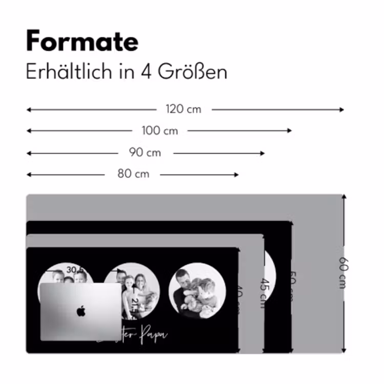 Schreibtischunterlage - Kreise mit schwarzem Hintergrund — 6