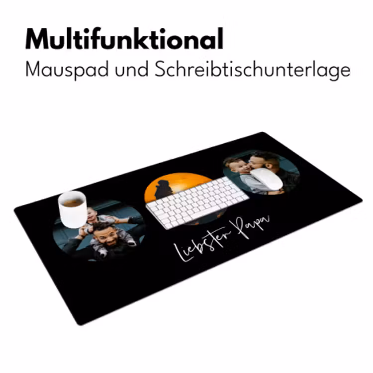 Schreibtischunterlage - Kreise mit schwarzem Hintergrund — 7