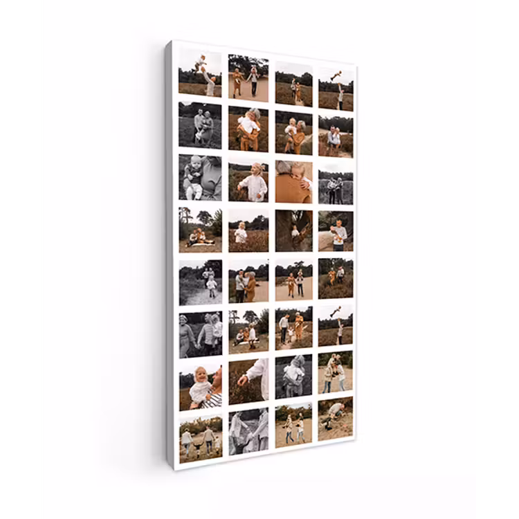 Leinwandcollage – 32 Fotos – Hochformat — 1