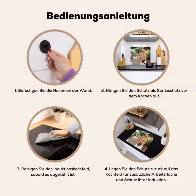 2-in-1 Herdabdeckplatte & Spritzschutz mit eigenem Foto — 4