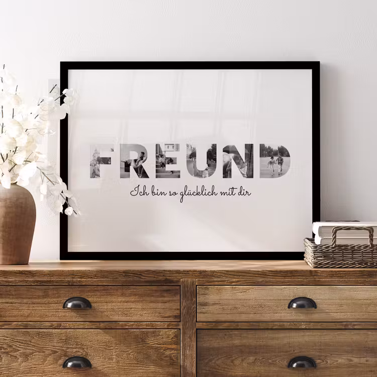 Poster mit Rahmen – Freund — 4