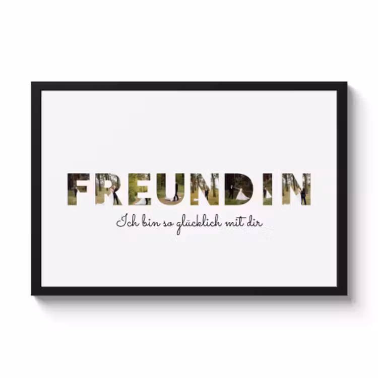 Poster mit Rahmen – Freundin — 1