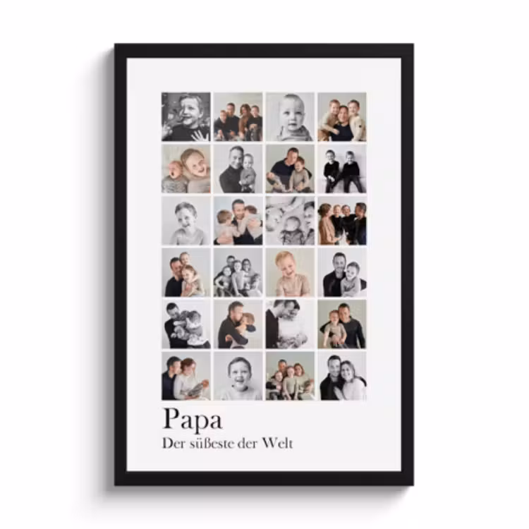 Poster mit Rahmen - Collage Papa — 1