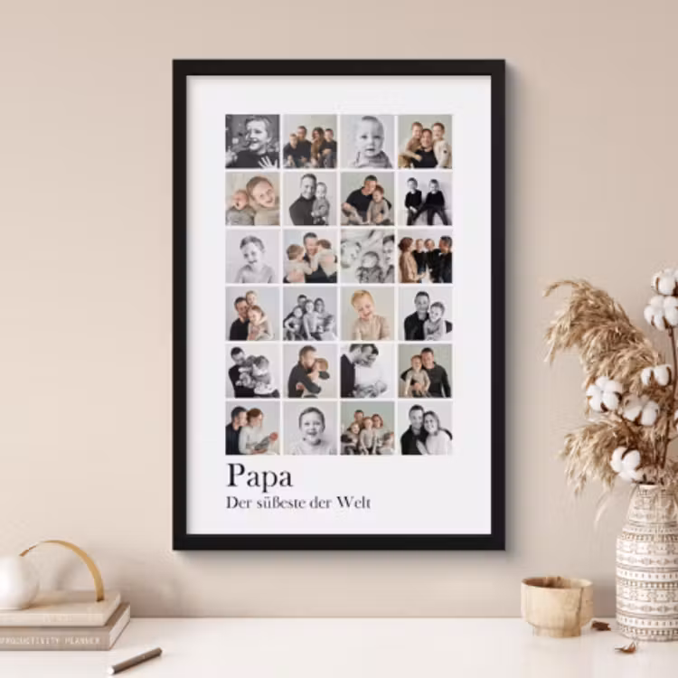 Poster mit Rahmen - Collage Papa — 3