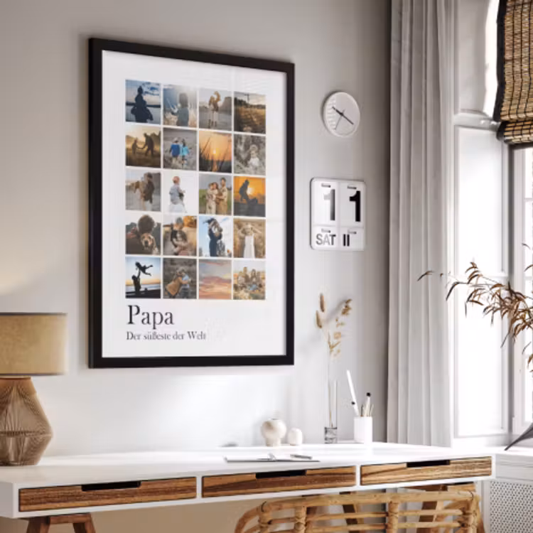 Poster mit Rahmen - Collage Papa — 4