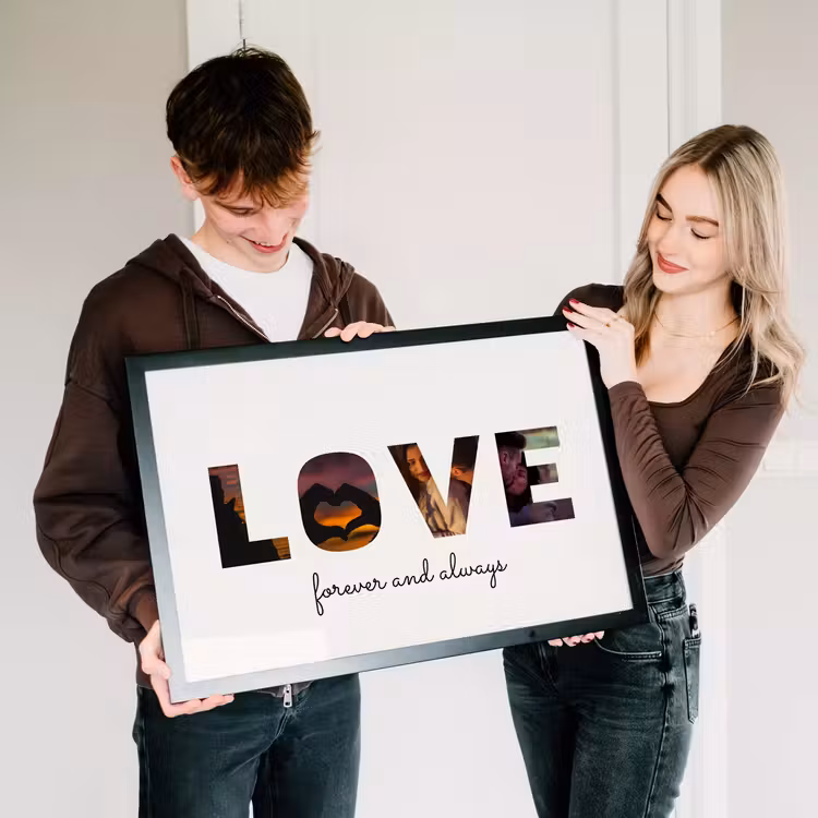 Poster mit Rahmen - Love — 2