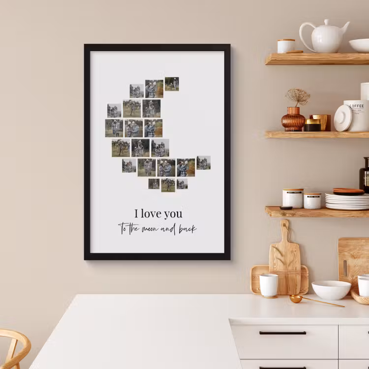Poster mit Rahmen – Mond collage — 3