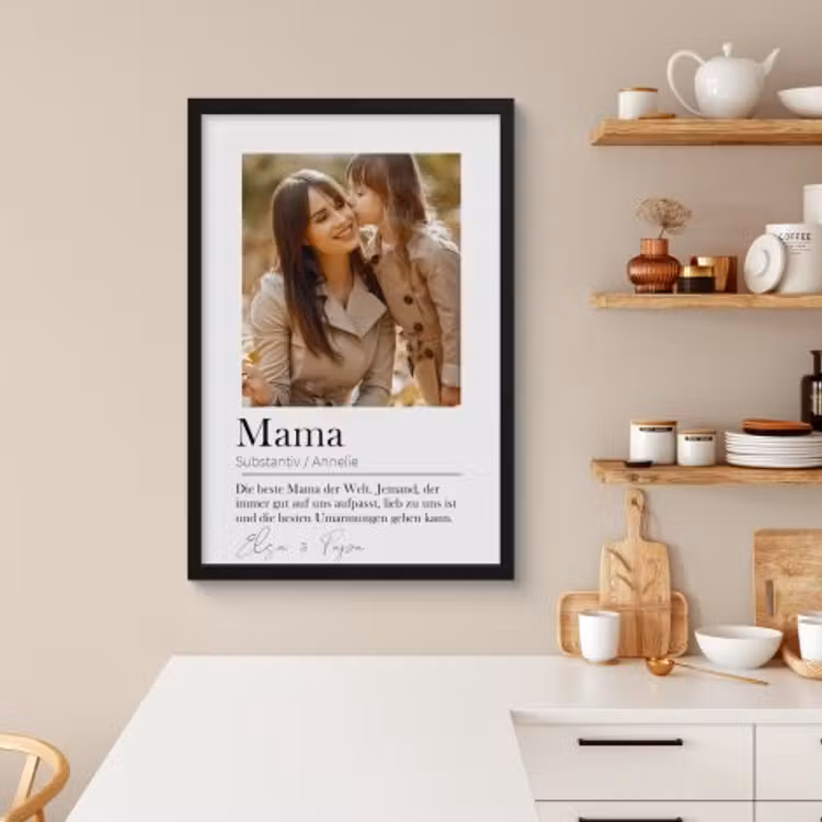 Poster mit Rahmen - Mama bedeutet 1 Foto — 3