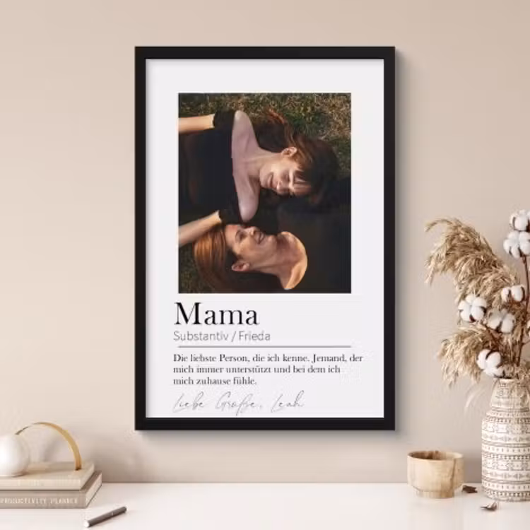 Poster mit Rahmen - Mama bedeutet 1 Foto — 4