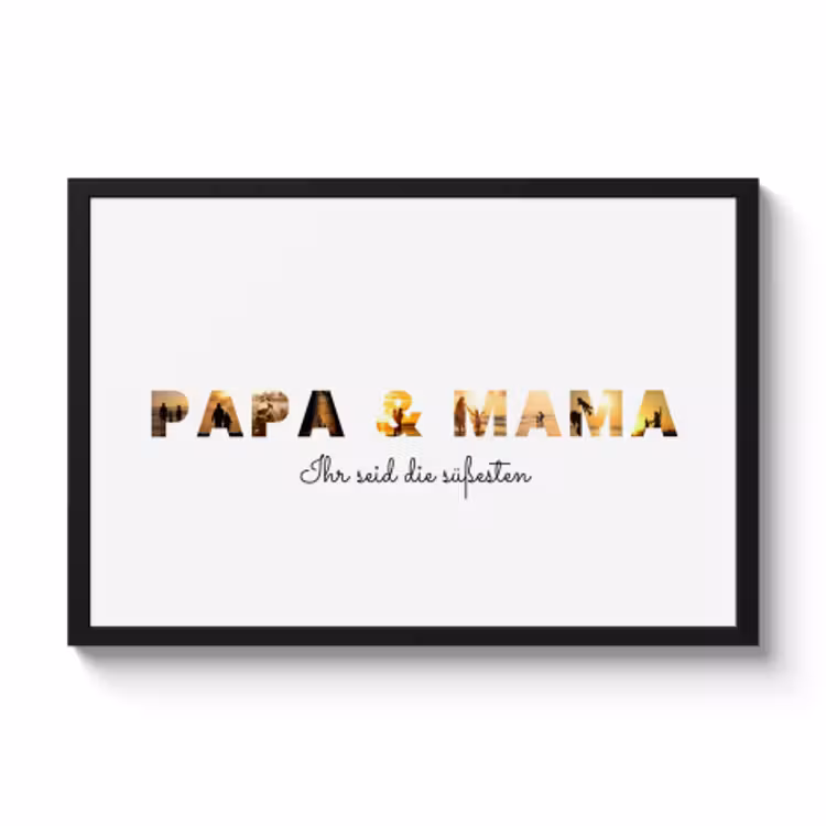 Poster mit Rahmen - Papa & Mama — 1
