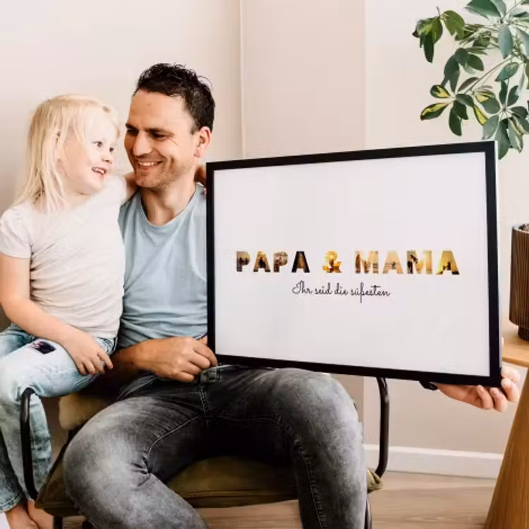 Poster mit Rahmen - Papa & Mama — 2