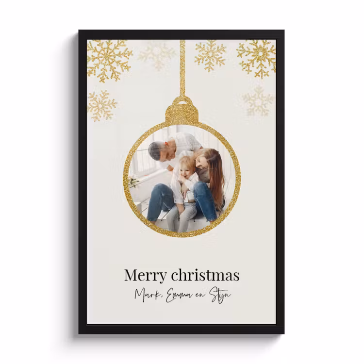 Poster mit Rahmen – Weihnachtskugel — 1
