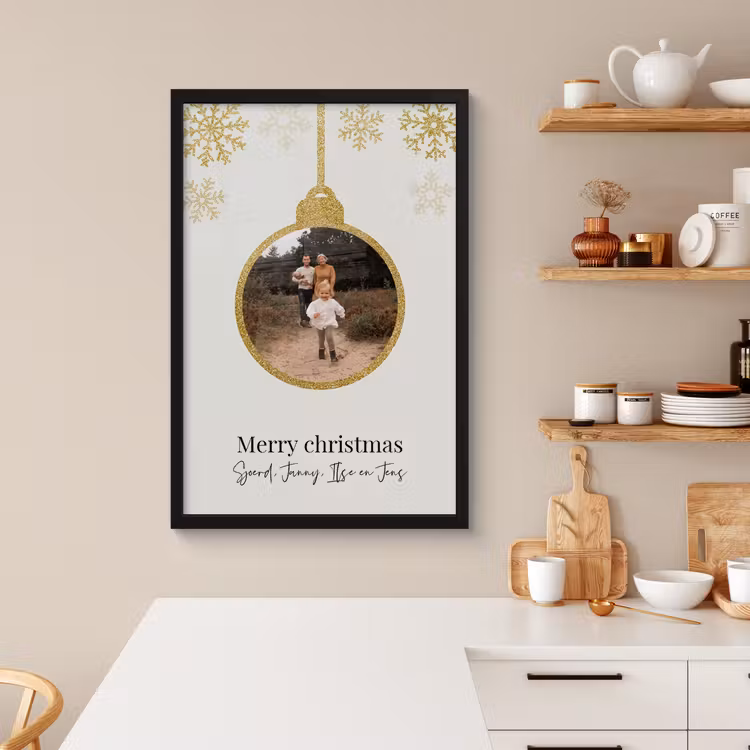 Poster mit Rahmen – Weihnachtskugel — 3