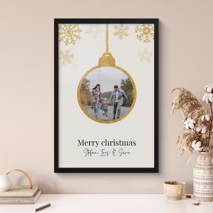 Poster mit Rahmen – Weihnachtskugel — 4
