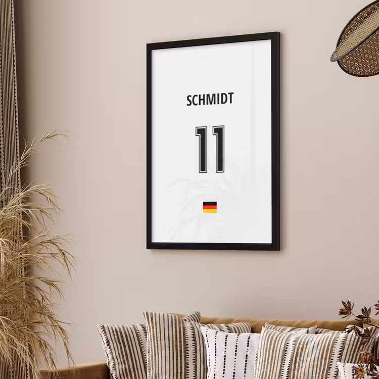 Poster mit Rahmen - Rückennummer — 4