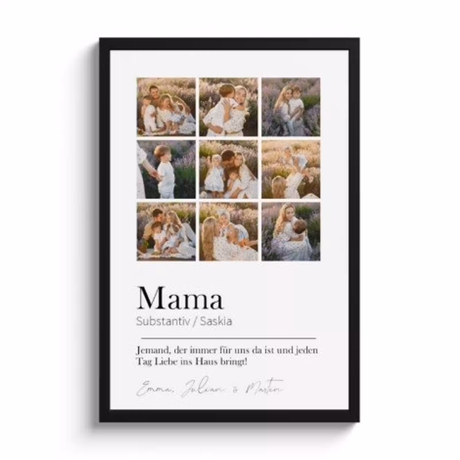Poster mit Rahmen – Mama bedeutet Collage — 1