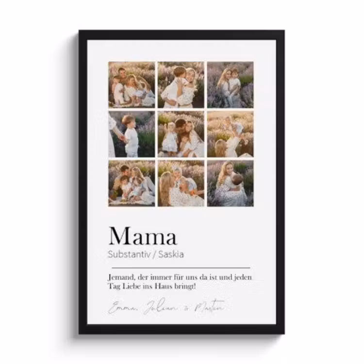 Poster mit Rahmen – Mama bedeutet Collage — 1