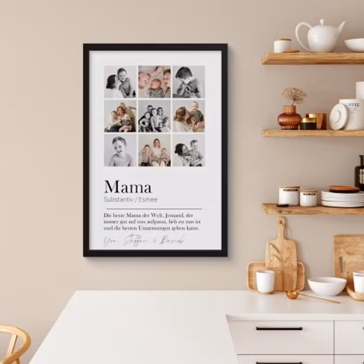 Poster mit Rahmen – Mama bedeutet Collage — 2