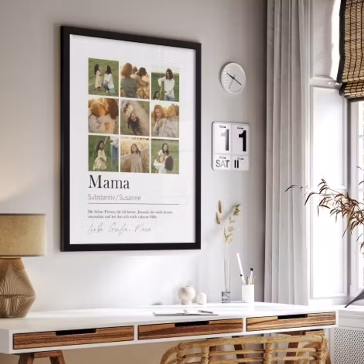 Poster mit Rahmen – Mama bedeutet Collage — 3