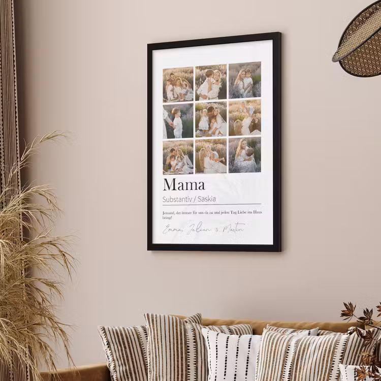 Poster mit Rahmen – Mama bedeutet Collage — 4