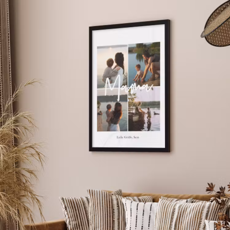 Poster mit Rahmen – Mama-Collage — 2