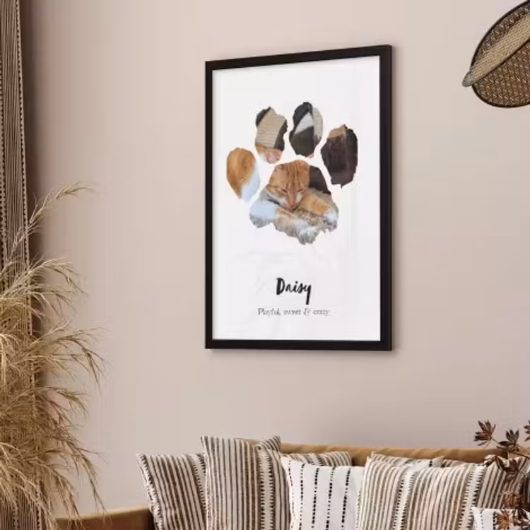Poster mit Rahmen - Pfotenabdruck — 2