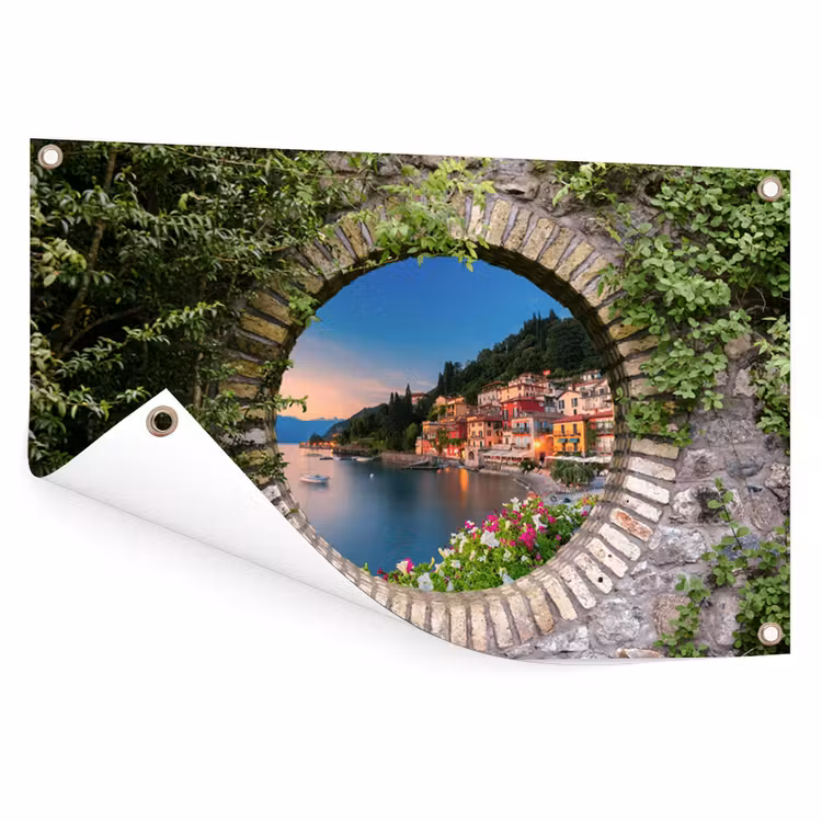 Gartenposter Fensterblick mit eigenem Foto — 6