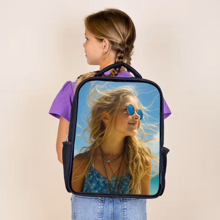 Rucksack schwarz mit foto — 2