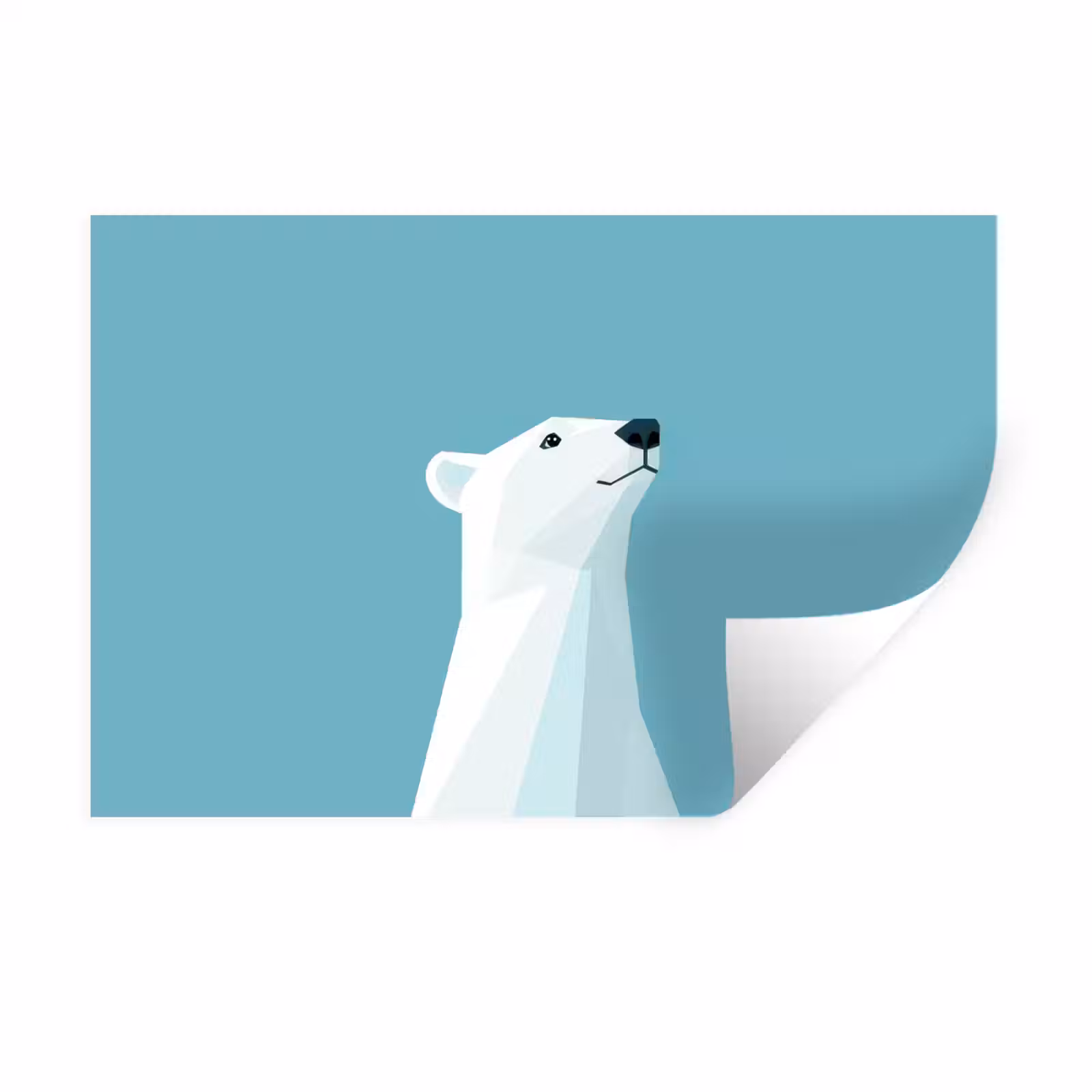 Wandtattoo – Eisbär - Hellblau - Minimalistisch — 1