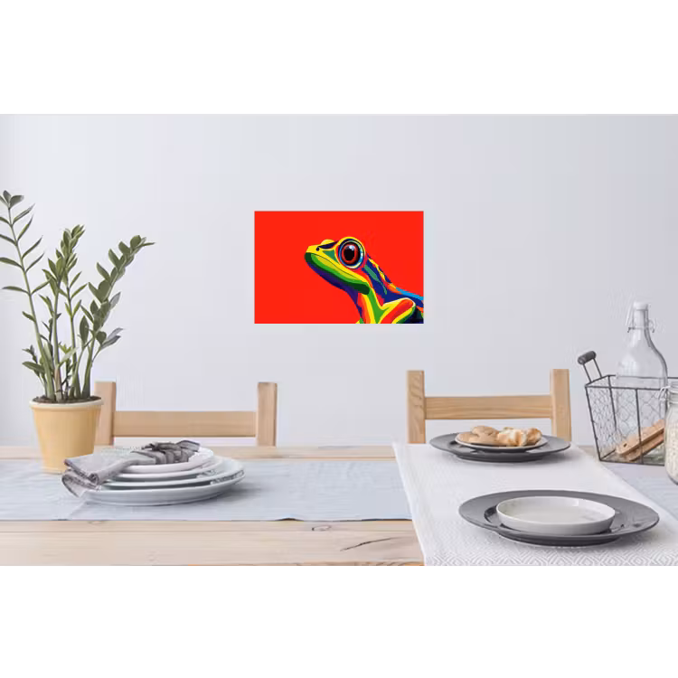 Wandtattoo – Frosch - Bunt - Gestreift - Augen — 4