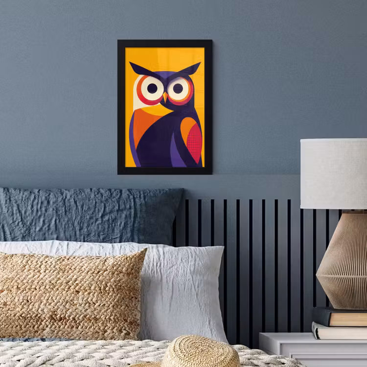 Bilder mit Rahmen - Eule - Grafik - Bunt - Augen — 3
