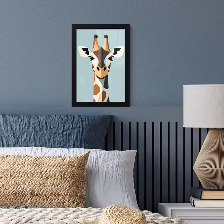 Bilder mit Rahmen - Giraffe - Illustration - Braun - Minimalistisch — 3