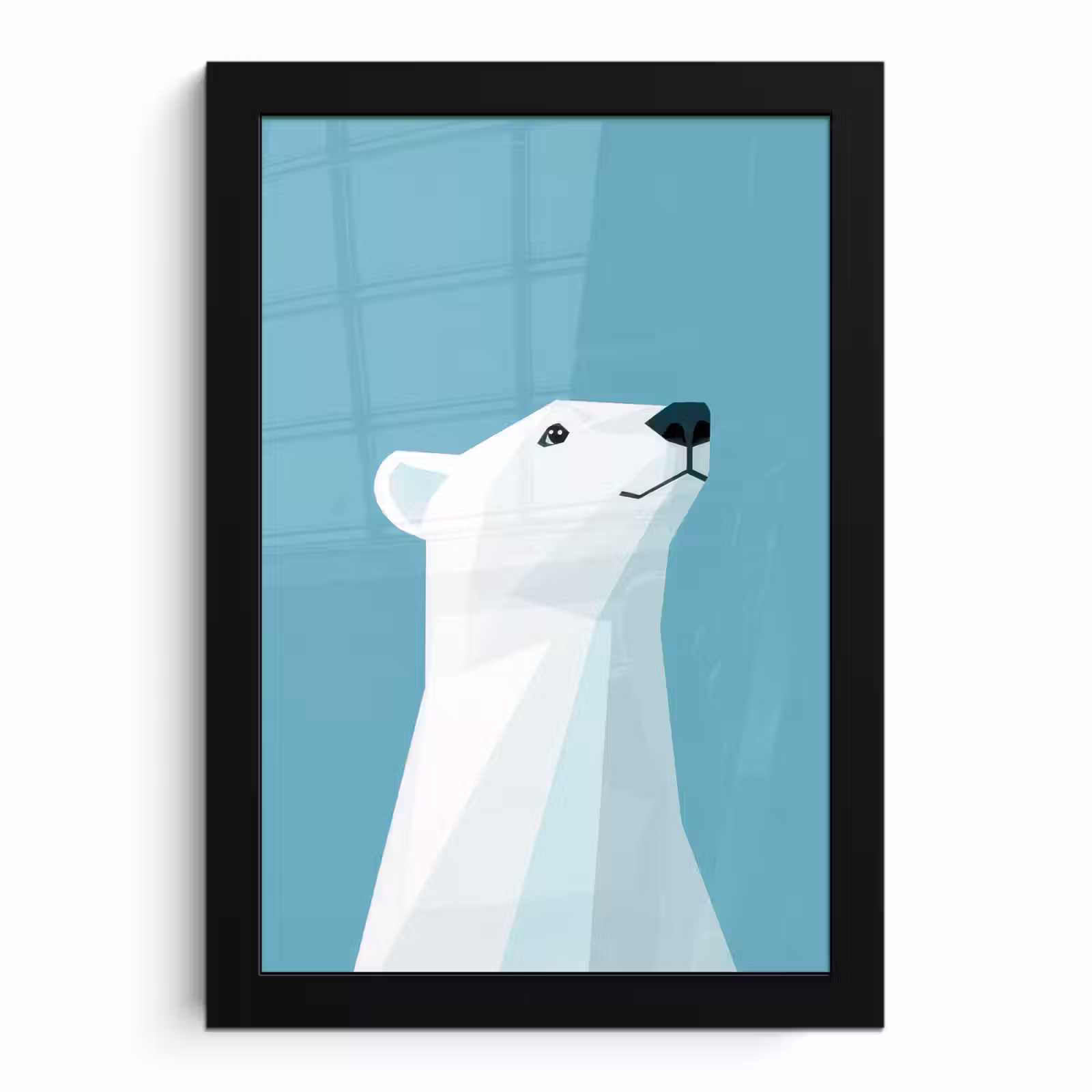 Bilder mit Rahmen - Eisbär - Hellblau - Minimalistisch — 1