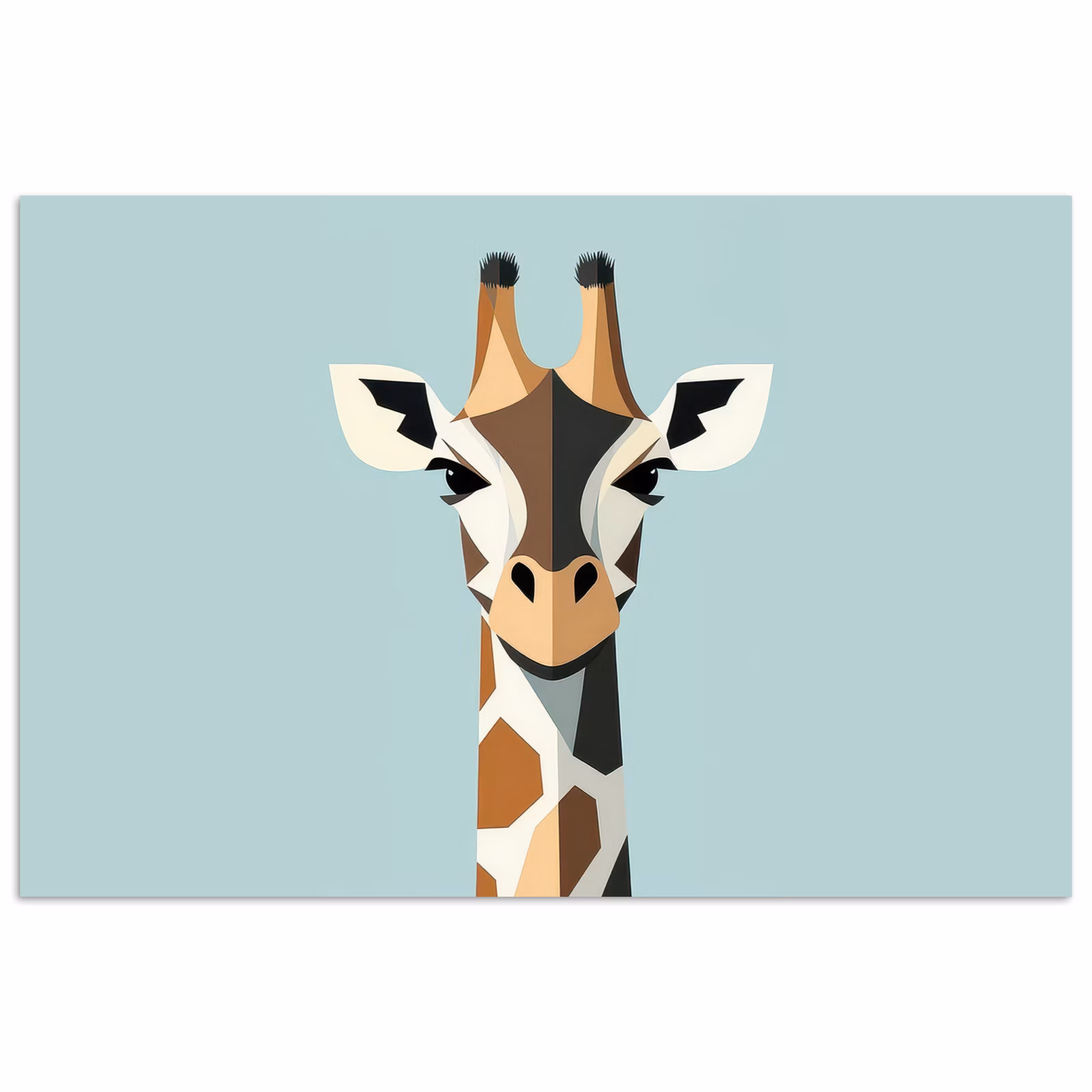 Poster - Giraffe - Illustration - Braun - Minimalistisch — 1
