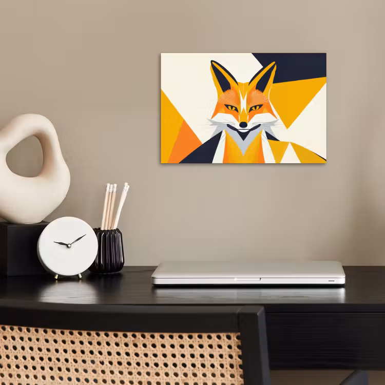 Poster - Fuchs - Orange - Abstrakt - Dreiecke — 2